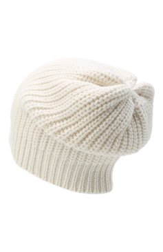 Женская шапка из смеси кашемира и шелка BRUNELLO CUCINELLI белого цвета, арт. M32373999 | Фото 2 (Материал: Текстиль, Кашемир, Шерсть)