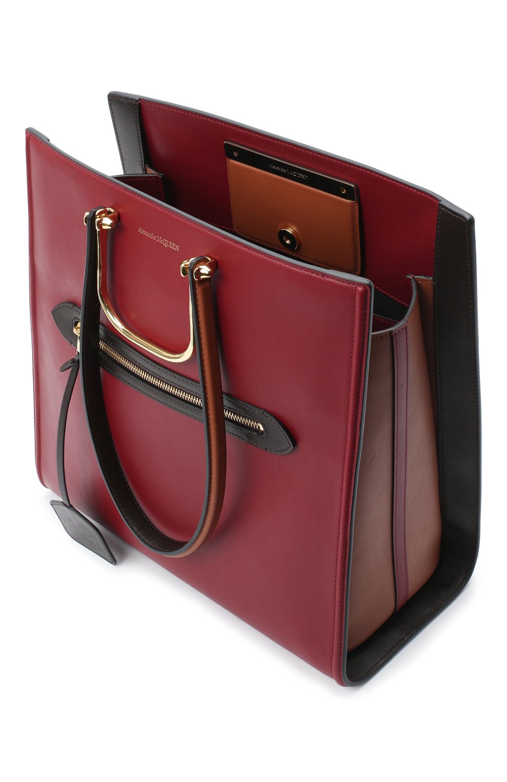 Женская сумка tall story ALEXANDER MCQUEEN разноцветного цвета, арт. 624973/D78RT | Фото 4 (Сумки-технические: Сумки top-handle; Размер: medium; Материал: Натуральная кожа)