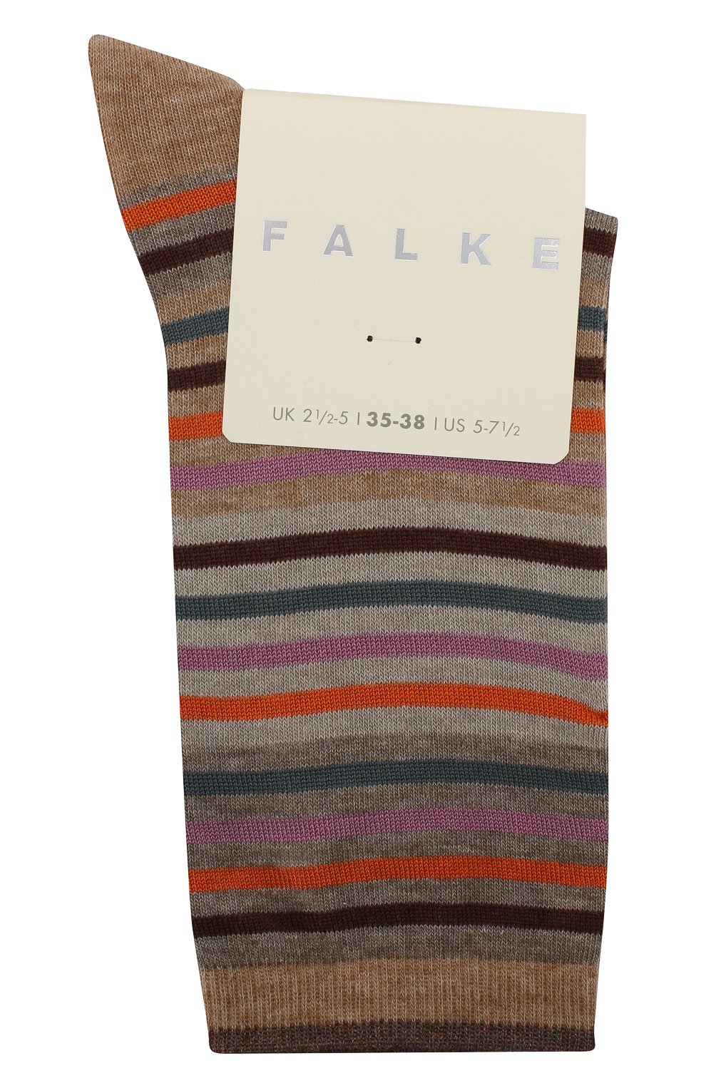 Женские носки profile stripe FALKE бежевого цвета, арт. 46325_19_ | Фото 1 (Материал внешний: Синтетический материал, Хлопок; Статус проверки: Проверена категория)