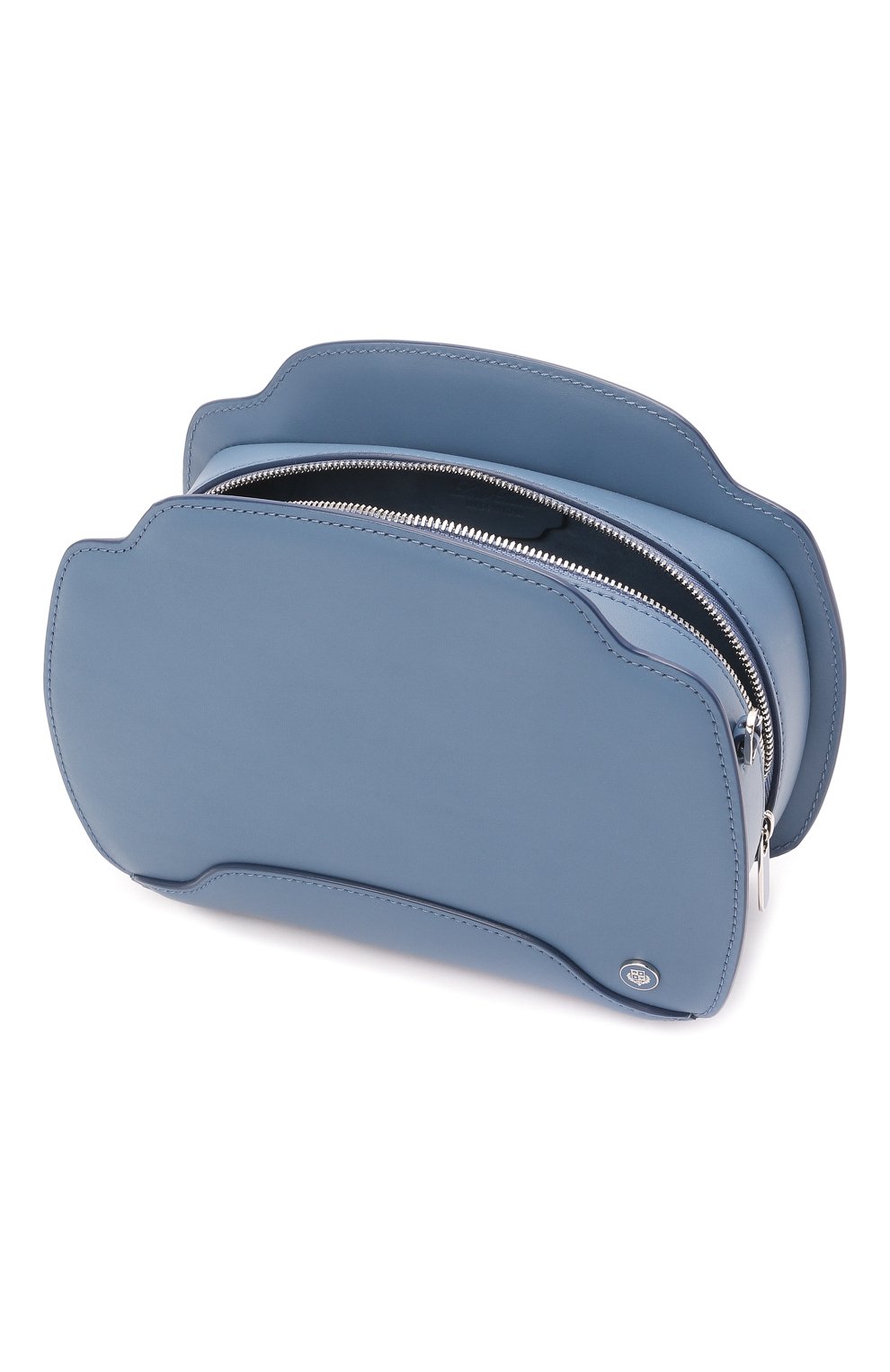 Женская сумка sesia LORO PIANA голубого цвета, арт. FAL6767 | Фото 5 (Сумки-технические: Сумки через плечо; Материал: Натуральная кожа; Размер: mini; Ремень/цепочка: На ремешке)