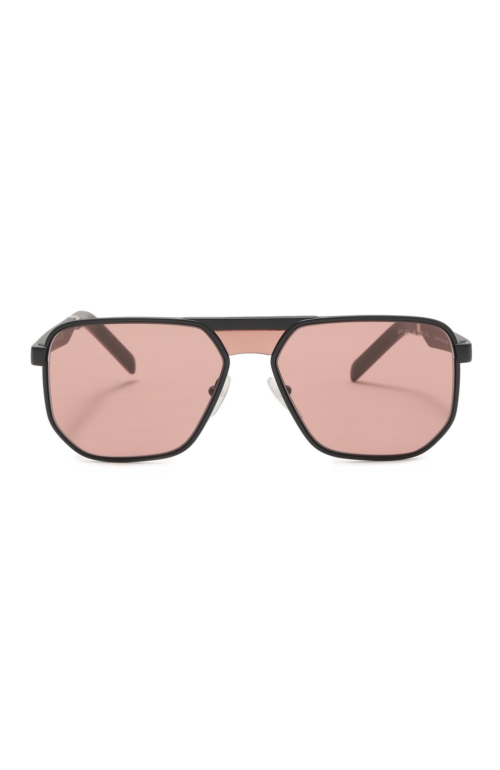 Мужские солнцезащитные очки PRADA розового цвета, арт. SPR60W-ENAR-FE08M-058 | Фото 3 (Кросс-КТ: С/з-мужское; Тип очков: С/з; Очки форма: Авиаторы; Оптика Гендер: оптика-мужское)
