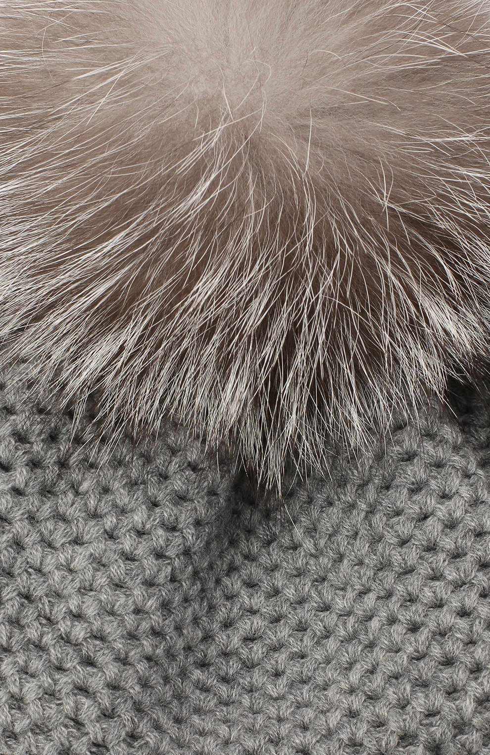 Женская кашемировая шапка INVERNI светло-серого цвета, арт. 4732CMG1 | Фото 3 (Материал: Текстиль, Кашемир, Шерсть; Материал сплава: Проставлено; Нос: Не проставлено)
