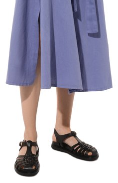 Женские кожаные сандалии fussbett MARNI черного цвета, арт. SAMS016901/P5088 | Фото 3 (Подошва: Платформа; Материал внутренний: Натуральная кожа; Материал сплава: Проставлено; Драгоценные камни: Проставлено)