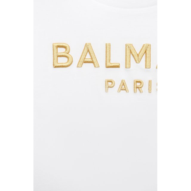 Хлопковая футболка Balmain BS8B31 Фото 3