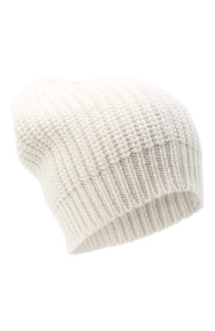 Женская шапка из смеси кашемира и шелка BRUNELLO CUCINELLI белого цвета, арт. M32373999 | Фото 1 (Материал: Текстиль, Кашемир, Шерсть)