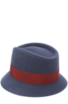 Женская фетровая шляпа с лентой LORO PIANA синего цвета, арт. FAG3810 | Фото 2 (Материал: Текстиль, Шерсть; Статус проверки: Проверена категория)
