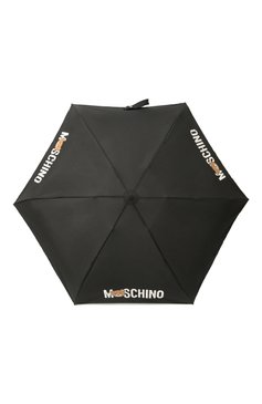 Женский складной зонт MOSCHINO черного цвета, арт. 8430-SUPERMINI | Фото 1 (Материал: Текстиль, Синтетический материал, Металл)