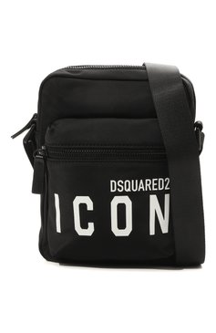 Мужская текстильная сумка icon DSQUARED2 черного цвета, арт. CBM0023 11703199 | Фото 6 (Ремень/цепочка: На ремешке; Материал: Текстиль; Размер: small)