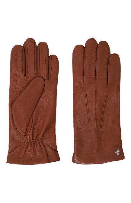 Мужские кожаные перчатки с подкладкой из смеси кашемира и шерсти ROECKL коричневого цвета, арт. 11011-680 | Фото 2 (Материал: Натуральная кожа; Нос: Не проставлено; Материал сплава: Проставлено)