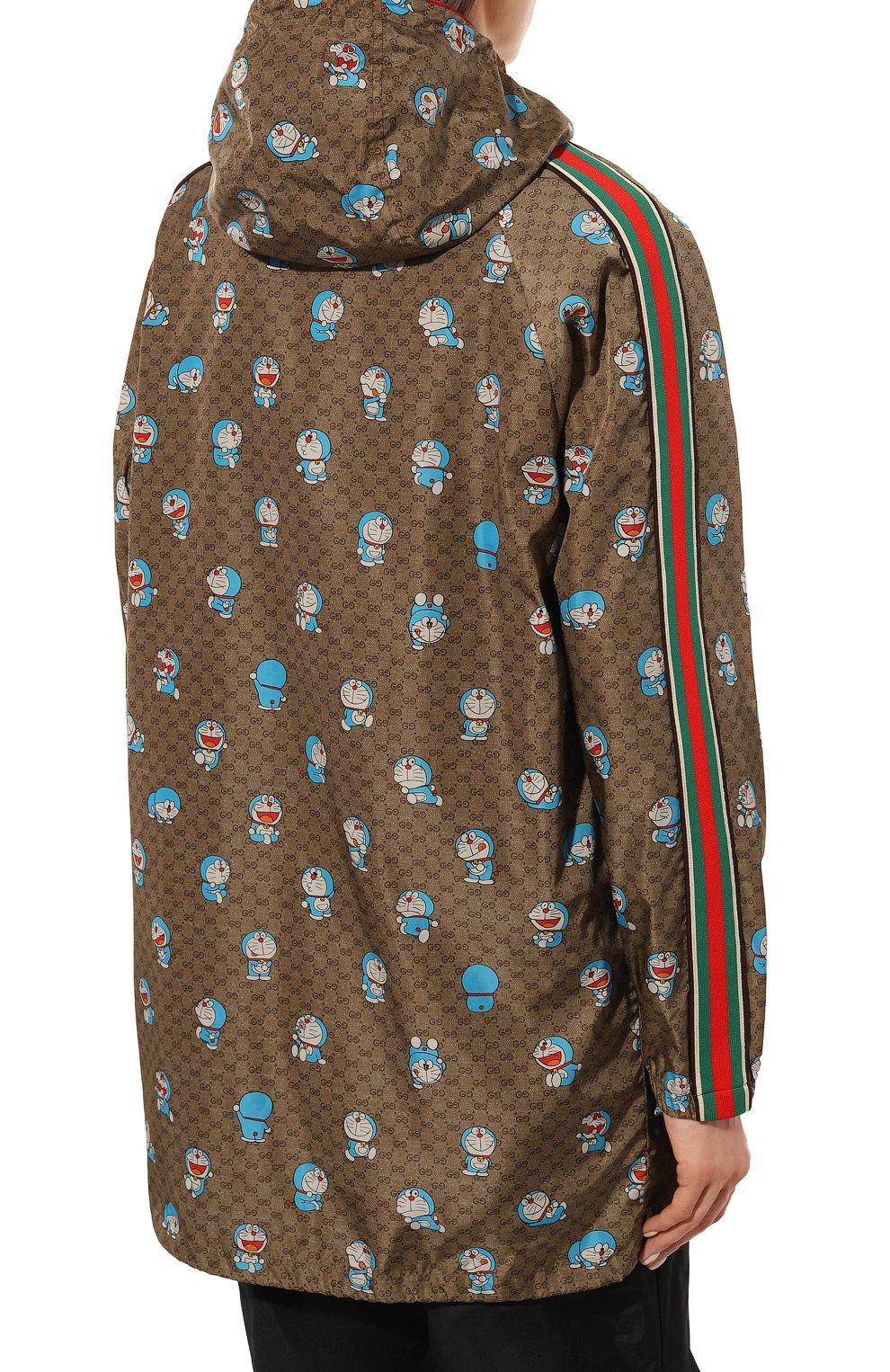 Женская куртка doraemon x gucci GUCCI коричневого цвета, арт. 657044 ZAGSG | Фото 4 (Кросс-КТ: Куртка; Рукава: Длинные; Длина (верхняя одежда): До середины бедра; Материал внешний: Синтетический материал; Материал сплава: Проставлено; Драгоценные камни: Проставлено; Стили: К�эжуэл)