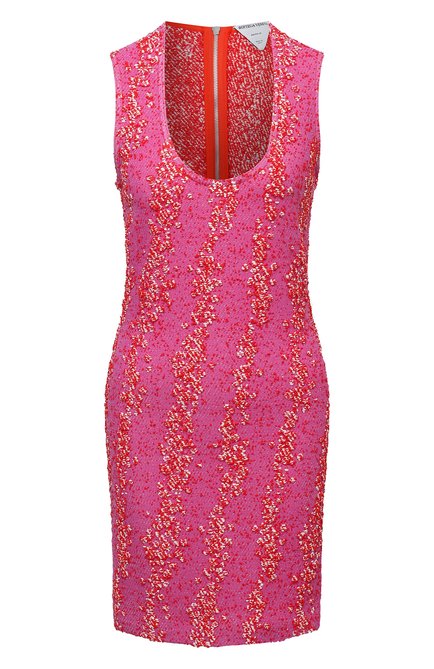 Женское платье из вискозы BOTTEGA VENETA розового цвета по цене 216000 руб., арт. 656496/V0YU0 | Фото 1