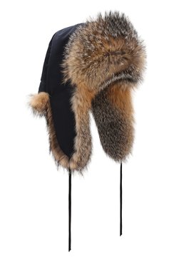 Мужская шапка-ушанка из меха лисы FURLAND бежевого цвета, арт. 0001109610099300202 | Фото 1 (Материал: Текстиль, Натуральный мех)