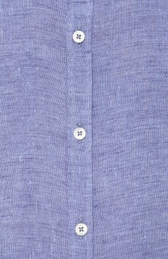 Мужская льняная рубашка CANALI голубого цвета, арт. L7B1/GH01122 | Фото 5 (Манжеты: На пуговицах; Рукава: Длинные; Воротник: Акула; Случай: Повседневный; Длина (для топов): Стандартные; Материал внешний: Лен; Принт: Однотонные; Мужское Кросс-КТ: Рубашка-одежда)