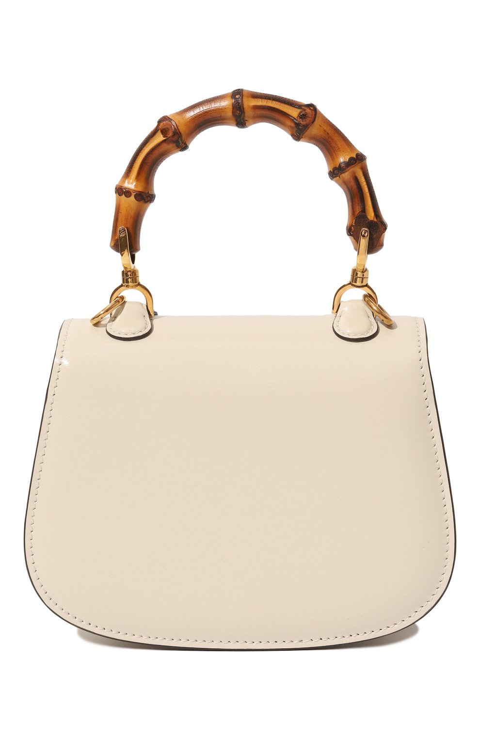 Женская сумка gucci bamboo 1947 mini GUCCI белого цвета, арт. 686864 10ODT | Фото 6 (Сумки-технические: Сумки top-handle; Материал: Натуральная кожа; Размер: mini; Ремень/цепочка: На ремешке)