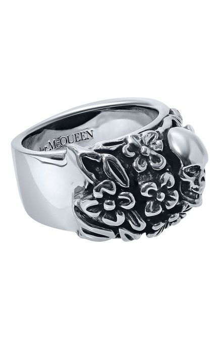 Мужское кольцо ALEXANDER MCQUEEN серебряного цвета, арт. 748204/J160Y | Фото 1 (Региональные ограничения белый список (Axapta Mercury): Не проставлено; Нос: Не проставлено)
