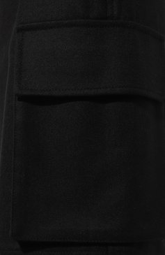 Женские шерстяные брюки LVIR черного цвета, арт. LV23F-PT14 | Фото 5 (Силуэт Ж (брюки и джинсы): Широкие; Материал внешний: Шерсть; Длина (брюки, джинсы): Стандартные; Женское Кросс-КТ: Брюки-одежда; Материал сплава: Проставлено; Драгоценные камни: Проставлено; Стили: Кэжуэл)