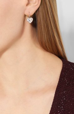 Женские серьги bella heart SWAROVSKI серебряного цвета, арт. 5515191 | Фото 2 (Материал: Металл)