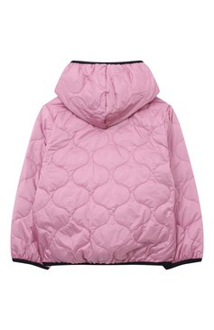 Детская стеганая куртка IL GUFO розового цвета, арт. P23GR187N0068/2A-4A | Фото 2 (Рукава: Длинные; Материал внешний: Синтетический материал; Материал сплава: Проставлено; Материал подклада: Синтетический материал; Драгоценные камни: Проставлено)