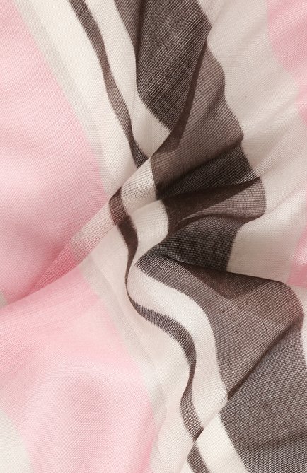 Женский шарф GIORGIO ARMANI розового цвета, арт. 795222/0P141 | Фото 2 (Материал: Текстиль; Принт: С принтом)