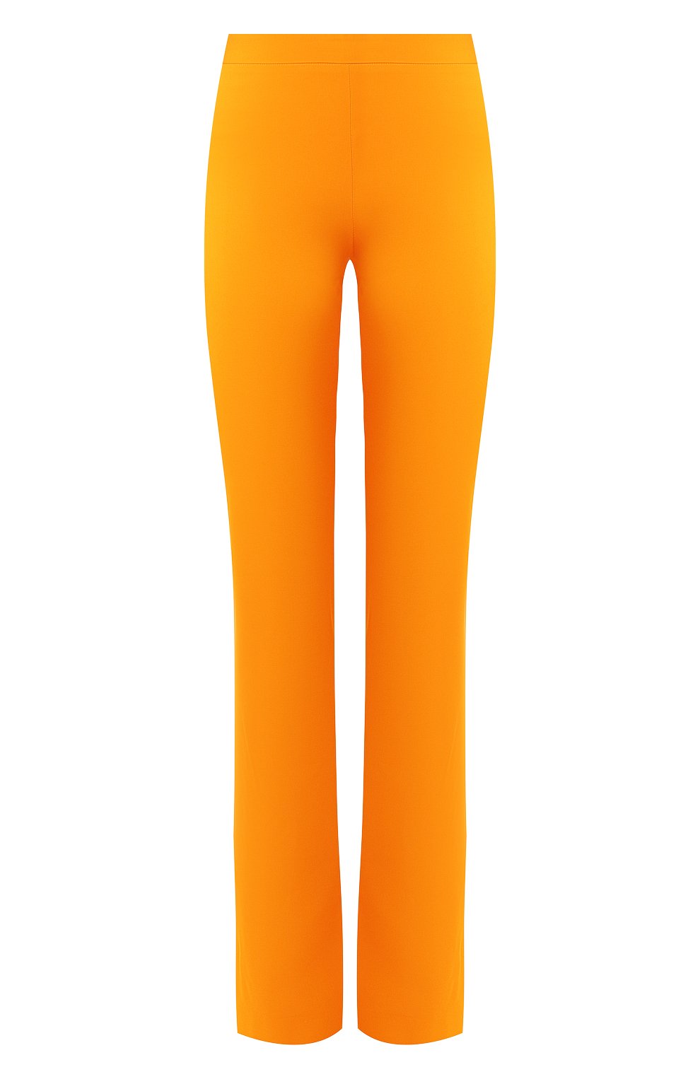 Женские брюки VERSACE оранжевого цвета, арт. A85357/A220957 | Фото 1 (Длина (брюки, джинсы): Удлиненные; Женское Кросс-КТ: Брюки-одежда; Силуэт Ж (брюки и джинсы): Прямые; Материал сплава: Проставлено; Материал внешний: Вискоза; Драгоценные камни: Проставлено; Статус проверки: Проверена категория)