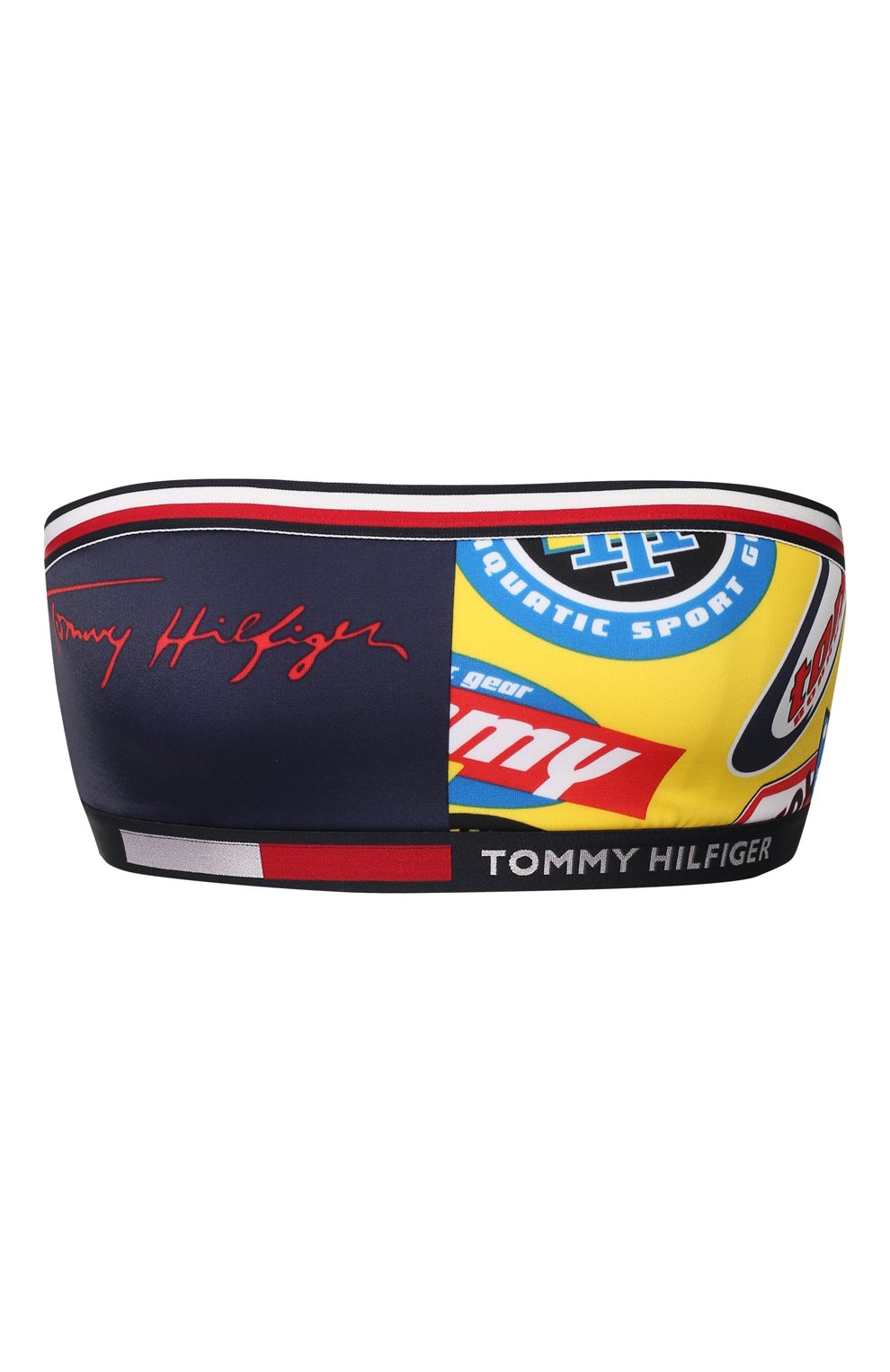 Женский бра-бандо TOMMY HILFIGER разноцветного цвета, арт. UW0UW02173 | Фото 1 (Женское Кросс-КТ: Раздельные купальники; Материал внешний: Синтетический материал; Региональные ограничения белый список (Axapta Mercury): RU; Статус проверки: Проверена категория)