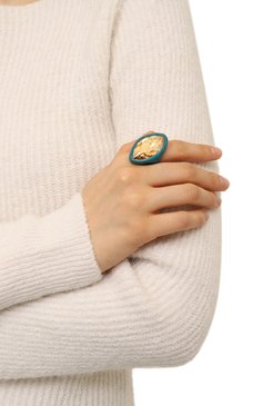 Женское кольцо LILI ARCHIVE зеленого цвета, арт. RMBDR1 | Фото 2 (Материал: Стекло, Пластик; Региональные ограничения белый список (Axapta Mercury): Не проставлено; Нос: Не проставлено)