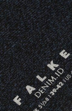 Мужские носки из хлопка и шерсти denim.id FALKE синего цвета, арт. 14491 | Фото 2 (Материал внешний: Шерсть, Хлопок; Кросс-КТ: бельё)