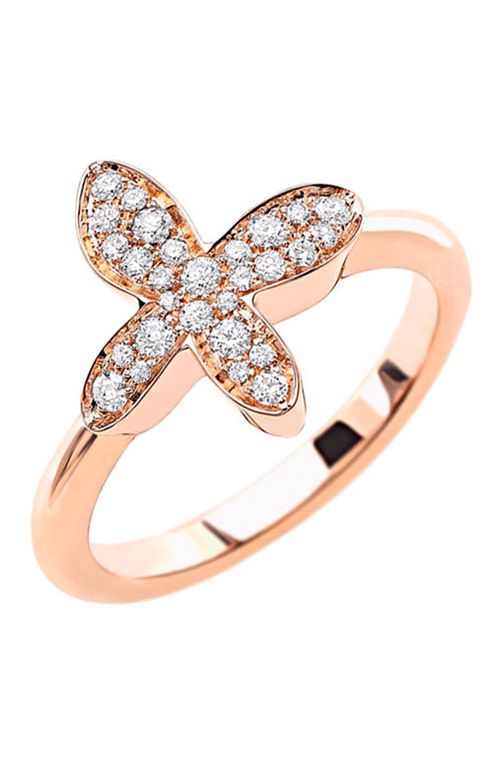 Женские кольцо MIMI бесцветного цвета, арт. AXM243R8B | Фото 1 (Драгоценные камни: Бриллианты; Материал сплава: Розовое золото)