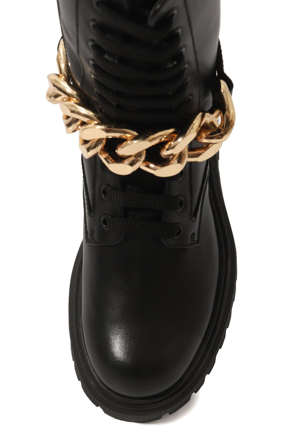 Детские кожаные ботинки MISSOURI черного цвета, арт. 85905/28-30 | Фото 4 (Материал внутренний: Натуральная кожа; Материал сплава: Проставлено; Нос: Не проставлено)