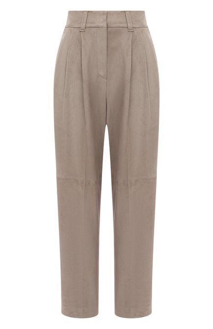 Женские замшевые брюки BRUNELLO CUCINELLI темно-бежевого цвета по цене 399500 руб., арт. M0PCLP7614 | Фото 1