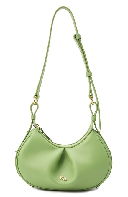 Женская сумка bean mini YUZEFI светло-зеленого цвета, арт. YUZRS22-HB-MN-20 | Фото 1 (Материал: Натуральная кожа; Размер: mini; Сумки-технические: Сумки top-handle)