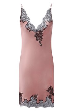 Женская шелковая сорочка CARINE GILSON розового цвета, арт. CG0308GS S21 | Фото 1 (Материал внешний: Шелк; Длина Ж (юбки, платья, шорты): Мини; Рукава: На бретелях)