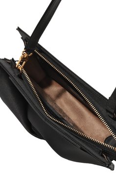 Женская сумка bow N21 черного цвета, арт. 23IBP0962RS01 | Фото 5 (Сумки-технические: Сумки top-handle; Материал сплава: Проставлено; Материал: Текстиль; Драгоценные камни: Проставлено; Размер: small)