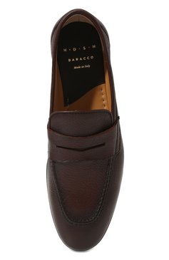 Мужские кожаные пенни-лоферы H`D`S`N BARACCO темно-коричневого цвета, арт. 81410.C.5* | Фото 6 (Материал внутренний: Натуральная кожа; Стили: Классический)