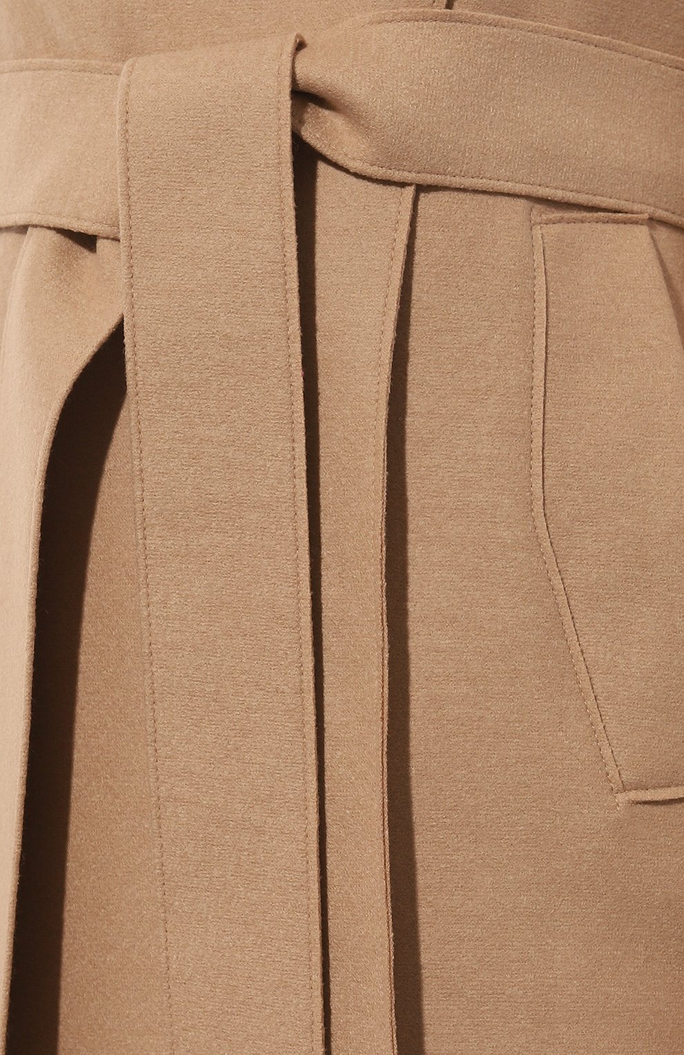 Женское шерстяное пальто HARRIS WHARF LONDON бежевого цвета, арт. A1173MLX | Фото 5 (Материал внешний: Шерсть; Рукава: Длинные; Стили: Классический; Длина (верхняя одежда): Длинные; 1-2-бортные: Двубортные)