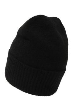 Женская кашемировая шапка DONDUP черного цвета, арт. WQ133/Y00480D XXX | Фото 3 (Материал: Текстиль, Кашемир, Шерсть; Материал сплава: Проставлено; Нос: Не п роставлено)