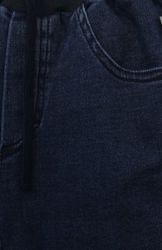Детские джинсы IL GUFO темно-синего цвета, арт. A23PLR02J0039/10A-14A | Фото 3 (Детали: На резинке; Материал сплава: Проставлено; Нос: Не проставлено; Материал внешний: Хлопок; Материал подклада: Хлопок)