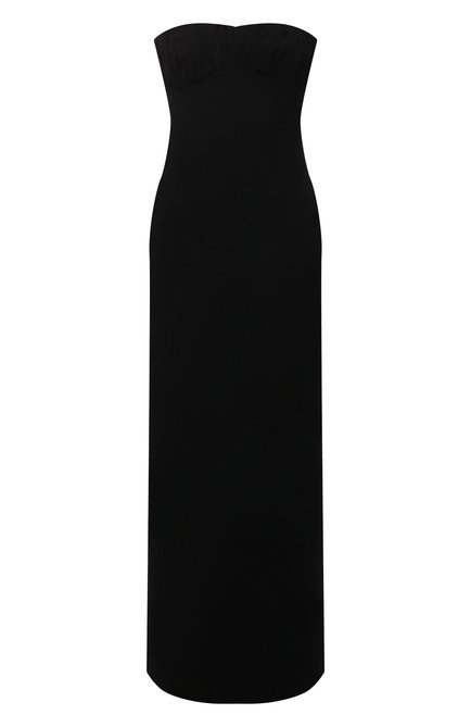 Женское шерстяное платье SAINT LAURENT черного цвета по цене 299500 руб., арт. 665176/Y024K | Фото 1