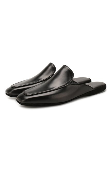 Мужского кожаные домашние туфли FARFALLA черного цвета по цене 32250 руб., арт. D5K | Фото 1