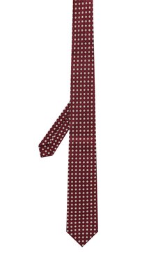 Мужской шелковый галстук LUIGI BORRELLI бордового цвета, арт. CR4502032/LC | Фото 3 (Принт: С принтом; Материал: Текстиль, Шелк)