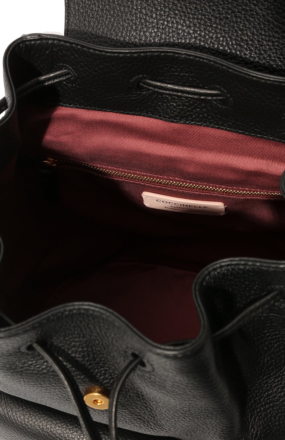 Женский рюкзак beat COCCINELLE черного цвета, арт. E1 MF6 14 01 01 | Фото 5 (Размер: medium; Материал: Натуральная кожа; Стили: Кэжуэл)