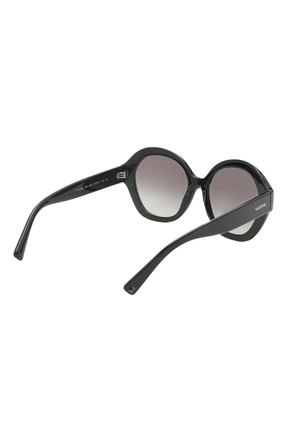 Женские солнцезащитные очки VALENTINO черного цвета, арт. 4086-50018G | Фото 4 (Региональные ограничения белый список (Axapta Mercury): RU; Тип очков: С/з; Очки форма: Круглые)