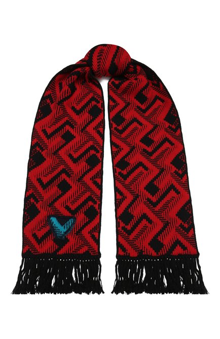 Мужской шарф из шерсти и кашемира PRADA красного цвета по цене 80000 руб., арт. UMS406-1ZJ2-F0N98-212 | Фото 1
