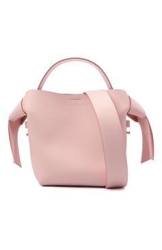 Женская сумка musubi mini ACNE STUDIOS розового цвета, арт. A10093 | Фото 6 (Сумки-технические: Сумки через плечо, Сумки top-handle; Материал: Натуральная кожа; Размер: mini; Ремень/цепочка: На ремешке)