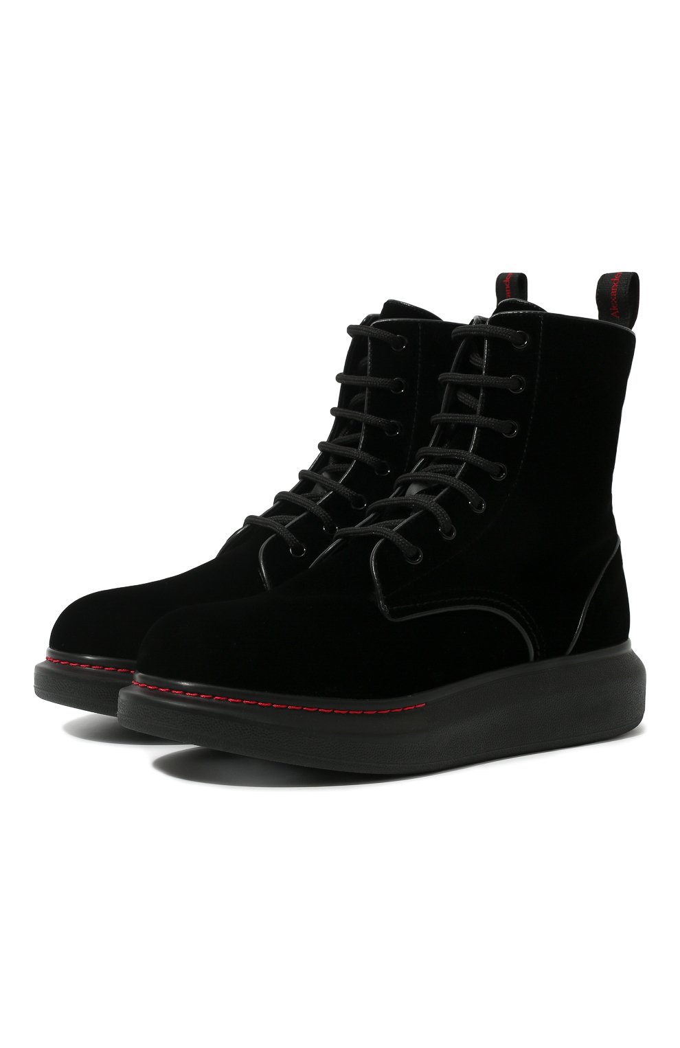 Текстильные ботинки Alexander McQueen Чёрный 586395/W4IKX 5422708