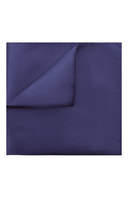 Мужской шелковый платок GIORGIO ARMANI синего цвета, арт. 360023/0P901 | Фото 1 (Материал: Шелк, Текстиль)