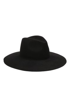 Женская фетровая шляпа  VALENTINO черного цвета, арт. TW2HEA35/WDW | Фото 1 (Материал: Текстиль, Шерсть)