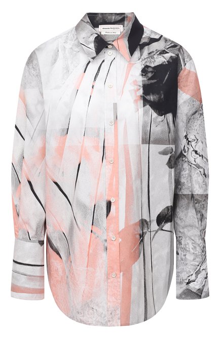 Женская хлопковая рубашка ALEXANDER MCQUEEN разноцветного цвета по цене 91950 руб., арт. 651084/QZACH | Фото 1