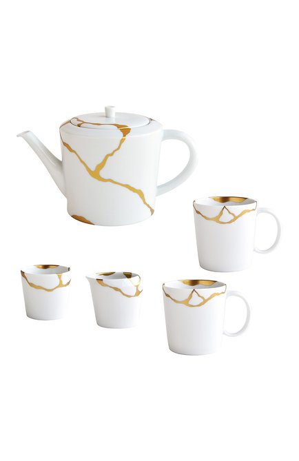 Чайный сервиз на 2 персоны kintsugi BERNARDAUD золотого цвета, арт. 1095/22987 | Фото 1 (Интерьер: Интерьер; Ограничения доставки: fragile-2)