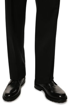 Мужские кожаные ботинки PANTANETTI черного цвета, арт. 15813E/SHIVER | Фото 3 (Материал утеплителя: Натуральный мех; Мужское Кросс-КТ: Ботинки-обувь, Дезерты-обувь, зимние ботинки; Материал внутренний: Натуральная кожа; Подошва: Плоская)